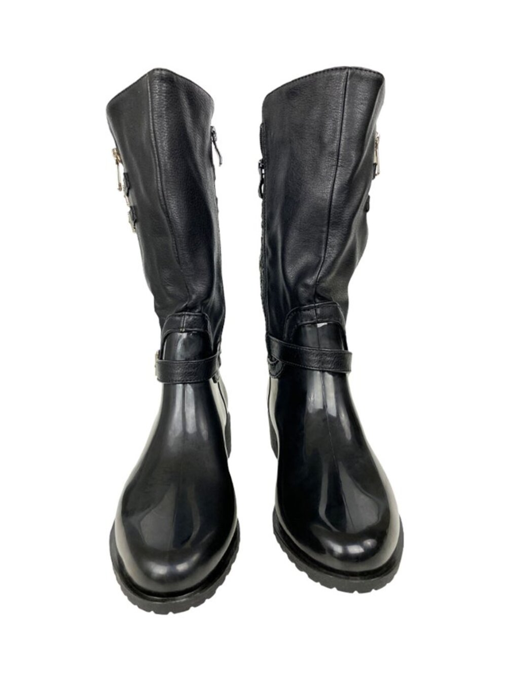 Forever Women’s Carrie 63 Knee High Round Toe Zip Up Lug Sole Rain Boots Size 4